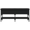 vidaXL Banco zapatero madera de ingeniería negro 102x32x45 cm