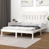 vidaXL Estructura de cama de madera maciza de pino blanca 160x200 cm