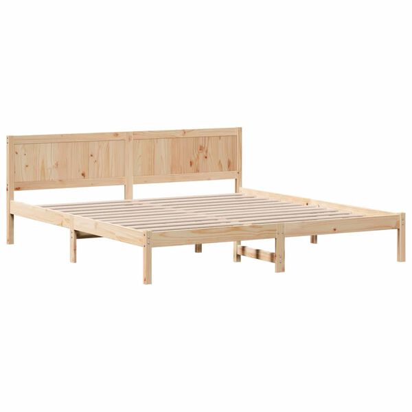 vidaXL Estructura de cama Marr&oacute;n 180 x 200 cm Madera maciza de Pino