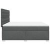 vidaXL Cama box spring con colch&oacute;n tela gris oscuro 180x200 cm