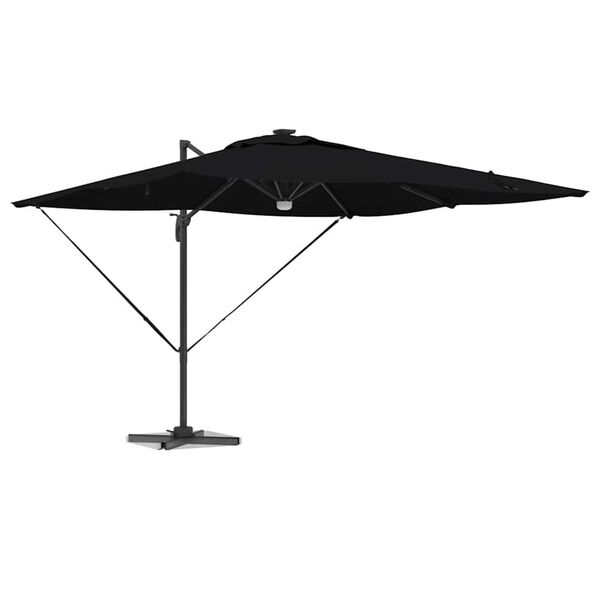 vidaXL Parasol Roma Negro 286 x 284 x 270 cm Aluminio y poli&eacute;ster