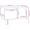 vidaXL Mesa de centro madera contrachapada gris hormig&oacute;n 55x55x36,5 cm