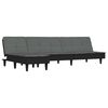 vidaXL Sof&aacute; cama en forma de L tela gris oscuro 255x140x70 cm