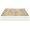 vidaXL Estante flotante pared 2 uds blanco y roble MDF 90x23,5x3,8 cm