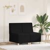 vidaXL Unidad de Sofá Modular sin Brazos 2 pcs Negro 55 x 74 x 82 cm