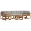 vidaXL Conjunto de sof&aacute;s de exterior 8 pcs Gris Natural y Claro