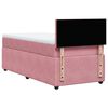 vidaXL Cama box spring con colch&oacute;n terciopelo rosa 80x200 cm