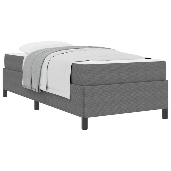 vidaXL Estructura de cama con colch&oacute;n Gris Claro 90 x 200 cm tela