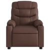 vidaXL Sillón de masaje reclinable cuero sintético marrón