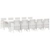 vidaXL Conjunto de Comedor de Jard&iacute;n con coj&iacute;n 11 pcs Blanco y taupe