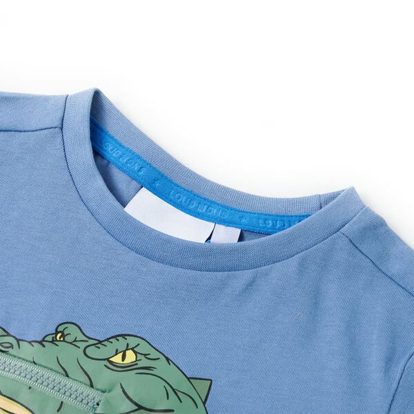 Camiseta infantil azul medio 92