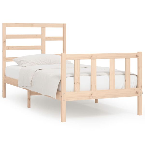 vidaXL Estructura de cama sin colchón madera maciza de pino 90x200 cm
