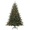 vidaXL &Aacute;rbol de Navidad artificial Verde 210 cm PVC, Metal y Pl&aacute;stico