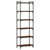 vidaXL Librer&iacute;a 6 estantes madera ingenier&iacute;a roble marr&oacute;n 60x30x188 cm