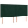 vidaXL Cama box spring colch&oacute;n y LED terciopelo verde oscuro 200x200cm