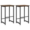 vidaXL Taburete de bar 2 uds. Roble Ahumado 40 x 32 x 74 cm