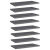 vidaXL Estante estanter&iacute;a 8 uds contrachapada gris brillo 40x20x1,5 cm