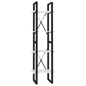 vidaXL Estanter&iacute;a 4 niveles madera contrachapada blanco 40x30x140 cm