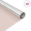 vidaXL Papel De Espejo Autoadhesivo 90 x 200 cm 2 pcs Plateado PET