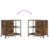 vidaXL Gabinete de oficina con rueda Roble ahumado 76 x 41 x 72 cm