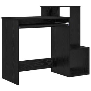 vidaXL Escritorio Roble Negro 106 x 41 x 88.5 cm Madera de ingenier&iacute;a