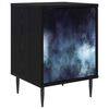 vidaXL Mesa de noche RAALTE Roble Negro 36 x 33 x 51 cm