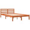 vidaXL Cama sin colch&oacute;n madera maciza de pino marr&oacute;n cera 120x200 cm