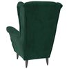 vidaXL Sill&oacute;n de terciopelo verde oscuro
