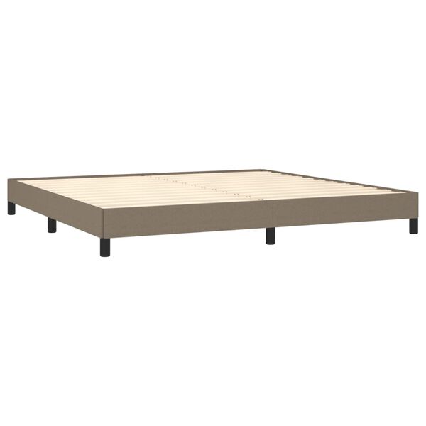 vidaXL Cama sin colch&oacute;n tela gris taupe 200x200 cm