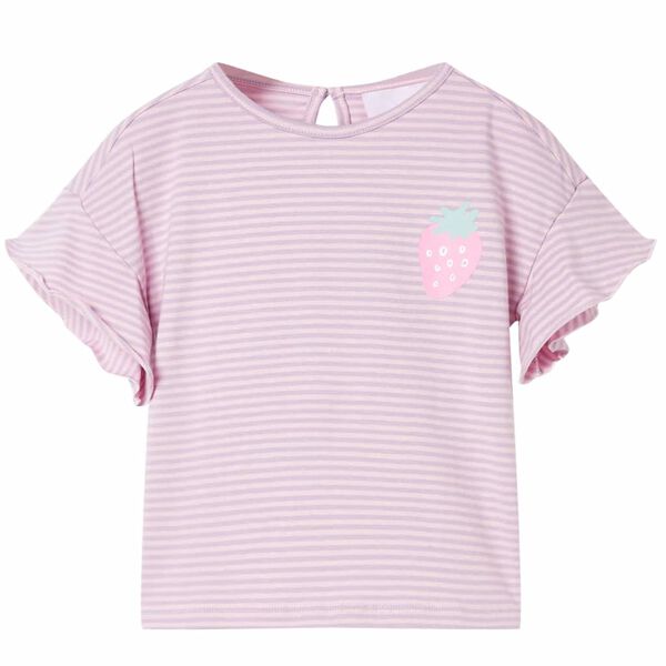 Camiseta de ni&ntilde;os con mangas de volantes lila 128