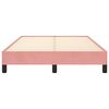 vidaXL Estructura de cama sin colch&oacute;n terciopelo rosa 120x190 cm