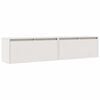 vidaXL Armario de pared 2 uds madera maciza de pino blanco 80x30x35 cm