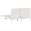 vidaXL Cama extralarga sin colch&oacute;n madera maciza blanca 160x220 cm