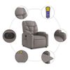 vidaXL Sill&oacute;n reclinable de masaje el&eacute;ctrico tela gris taupe
