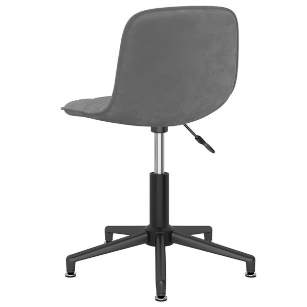 vidaXL Silla de oficina giratoria de terciopelo gris oscuro