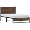 vidaXL Estructura de cama sin colchón metal marrón roble 100x190 cm