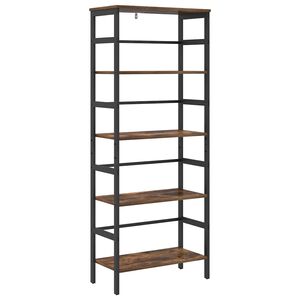 vidaXL Estante de libros 4 niveles 60 x 29,5 x 149 cm Roble ahumado