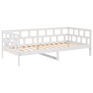 vidaXL Sof&aacute; cama sin colch&oacute;n madera maciza de pino blanco 90x200 cm