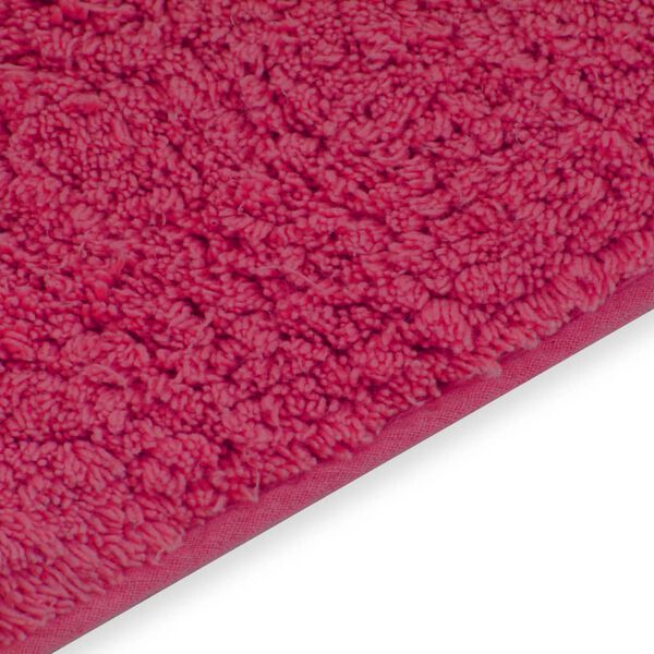 vidaXL Conjunto de alfombrillas de ba&ntilde;o de tela 2 piezas fucsia
