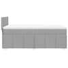 vidaXL Cama box spring con colch&oacute;n tela gris claro 80x200 cm