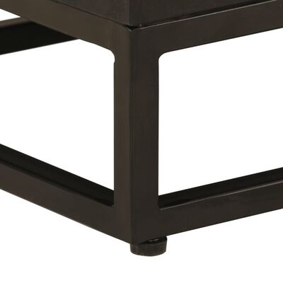 vidaXL Mueble de TV madera maciza de mango y hierro negro 110x30x40 cm