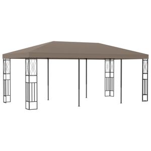 vidaXL Cenador de tela gris taup&eacute; 6x3 m
