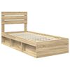 vidaXL Estructura de cama Sonoma 90 x 190 cm Madera de pino macizo