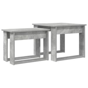 vidaXL Juego de Mesas de Centro 2 uds. Gris Concreto 50 x 52 x 42 cm
