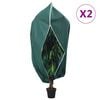 vidaXL Cubierta para plantas con cremallera 2 uds 70 g/m&sup2; 1,2x1,8 m