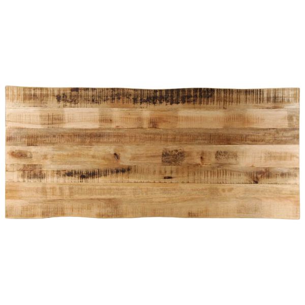 vidaXL Tablero de mesa borde natural madera maciza mango 140x60x3,8 cm