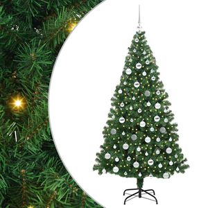 vidaXL &Aacute;rbol de Navidad artificial Verde 180 cm PVC y Acero y Pl&aacute;stico