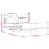 vidaXL Estructura de cama sin colch&oacute;n madera roble ahumado 150x200 cm