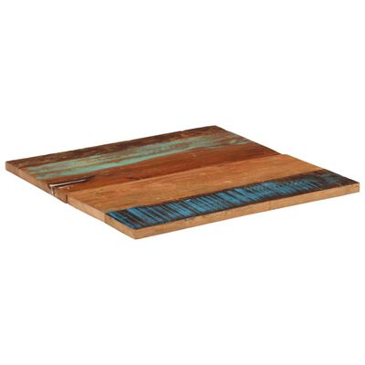 vidaXL Tablero mesa cuadrada madera reciclada maciza 70x70 cm 25-27 mm