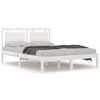 vidaXL Estructura de cama de madera maciza blanca 140x200 cm